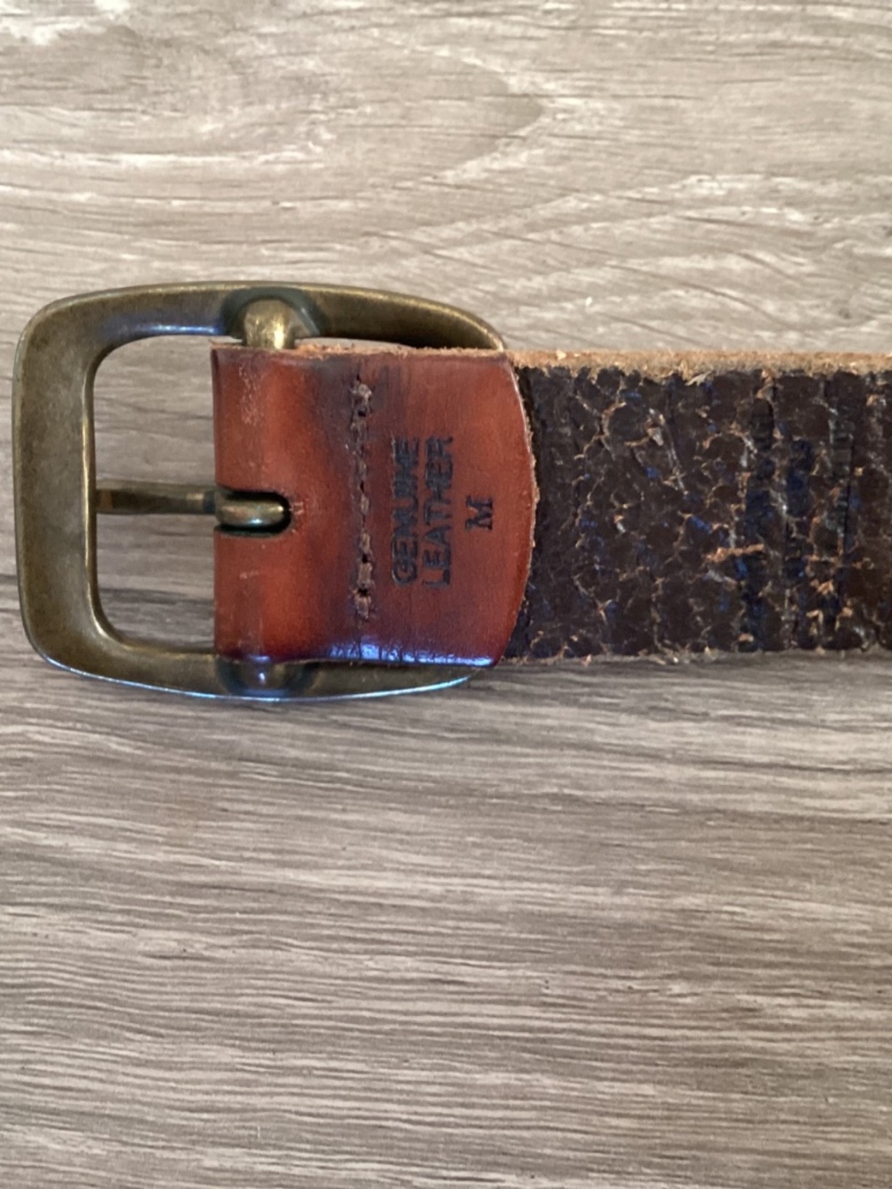 Women’s M Genuine Leather Brown Belt Large Grommets Flowers Boho Festival 1.25” - Picture 5 of 11